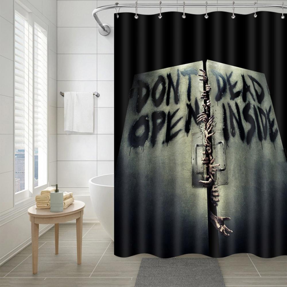 Christmas Halloween Dwarf Elf Bathroom Decor Shower Curtain Set Polyester Fabric